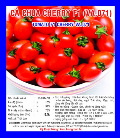 Cà chua - Việt á Seeds - Công Ty TNHH Phát Triển Nông Nghiệp Việt Á